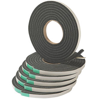 Image of Stormguard Extra Thick Weatherstrip Black 3.5m 6 Pack 