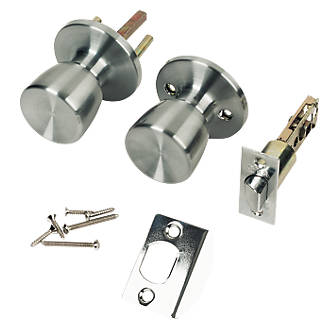 Image of ERA Mortice Passage Knob Pack Satin Stainless Steel 67mm 