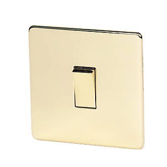 Image of Crabtree Platinum 10AX 1-Gang Intermediate Switch Polished Brass 