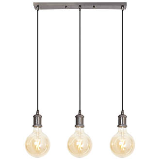 Image of 4lite WiZ Connected LED 3-Way Bar Smart Pendant Light Blackened Silver 6.5W 720lm 