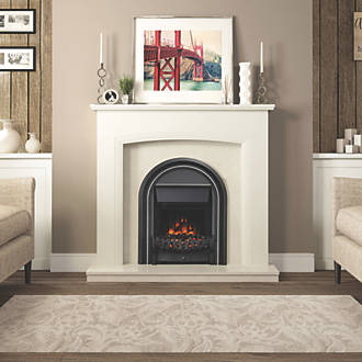 Image of Be Modern Abbey Black Switch Control Easy to Install Electric Arched Inset Fire 569mm x 160mm x 731mm 