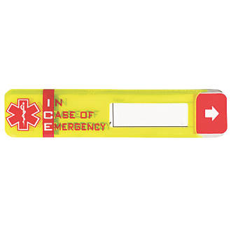 Image of Scafftag Worker ID Emergency Tag with Window Fluorescent Yellow 