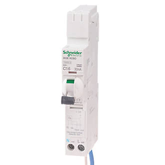 Image of Schneider Electric iKQ 16A 30mA SP & N Type C RCBOs 
