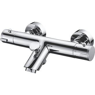Image of Highlife Bathrooms Stroma Exposed Thermostatic Bath Shower Mixer Fixed Chrome 