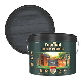 Image of Cuprinol 5-Year Ducksback Water-Based Fence Treatment Silver Copse 9Ltr 