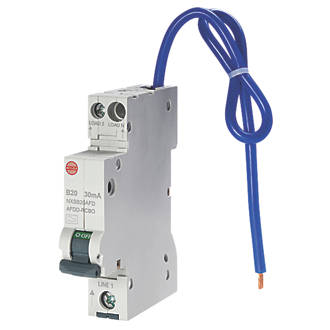 Image of Wylex NXS 20A 30mA SP & N Type B AFDD & RCBO 