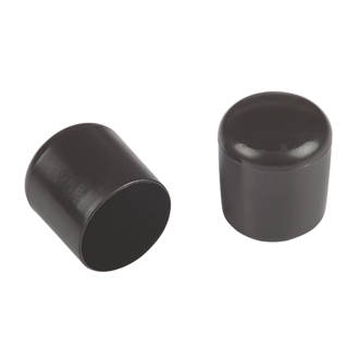 Image of Fix-O-Moll Black Tube Caps 25mm x 26mm 4 Pack 
