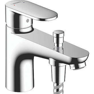 Image of Hansgrohe Vernis Blend Monotrou Deck-Mounted Bath and Shower Mixer Chrome 