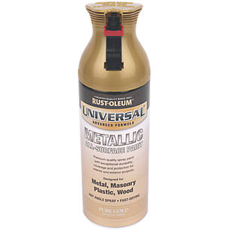 Image of Rust-oleum Universal Spray Paint Gloss Metallic Gold 400ml 