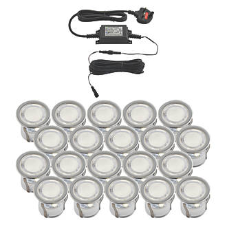 Image of LAP Coldstrip 30mm Outdoor LED Recessed Deck Light Kit White 10W 20 x 19.5lm 20 Pack 