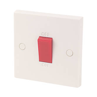 Image of 45A 1-Gang DP Cooker Switch White 
