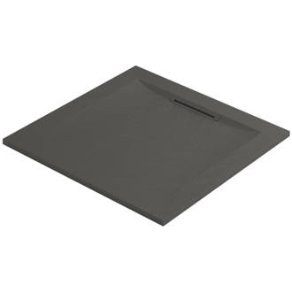 Image of Mira Flight Level Square Shower Tray Slate Grey 900mm x 900mm x 25mm 