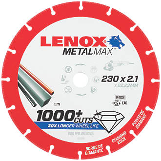 Image of Lenox Metalmax Metal Diamond Cutting Disc 230mm x 22.2mm 