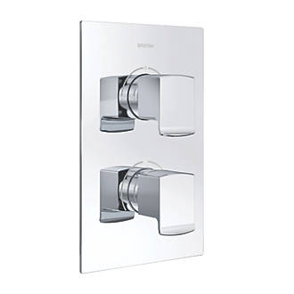 Image of Bristan Descent Concealed Dual Control Thermostatic Shower Valve with Diverter Fixed Chrome 