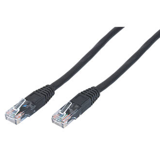 Image of Philex Black Unshielded RJ45 Cat 6 Ethernet Cable 3m 10 Pack 