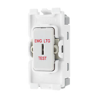 Image of British General Nexus Grid 20A Grid SP Emergency Lighting Test Key Switch White 