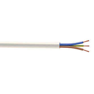 Image of Time 3183Y White 3-Core 1.5mmÂ² Flexible Cable 50m Drum 