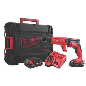 Image of Milwaukee M18FSGC-202X FUEL 18V 2 x 2.0Ah Li-Ion RedLithium Brushless Cordless Drywall Screwdriver with Attachment 