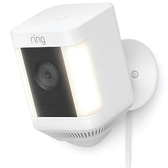 Image of Ring Spotlight Cam Plus White Wireless 1080p Outdoor Smart Camera with Spotlight with PIR Sensor 