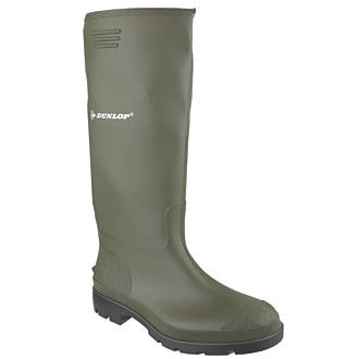 Image of Dunlop Non Safety Pricemaster 380VP Non Safety Wellingtons Green Size 5 