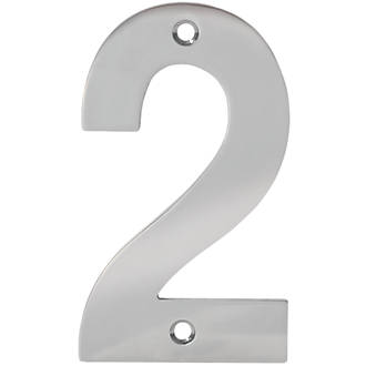 Image of Eclipse Door Numeral 2 Polished Stainless Steel 100mm 