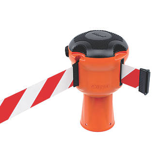 Image of Skipper SKIPPER01 Retractable Barrier with Red / White Tape Orange 9m 