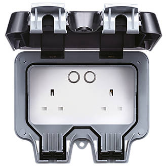 Image of British General IP66 13A 2-Gang SP Weatherproof Outdoor Switched Smart Wi-Fi Controlled Socket 