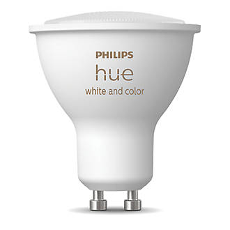 Image of Philips Hue GU10 RGB & White LED Smart Light Bulb 5.7W 350lm 