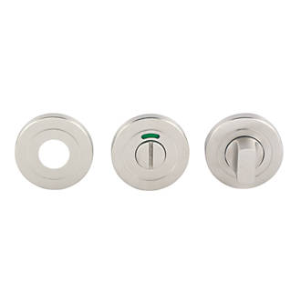 Image of Eurospec Fire Rated Standard WC Thumbturn Set Satin Stainless Steel 52mm 
