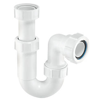 Image of McAlpine Adjustable Inlet Tubular 'P' Trap White 32mm 