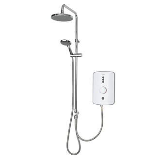 Image of Triton Amala DuElec White 9.5kW Electric Shower with Diverter 