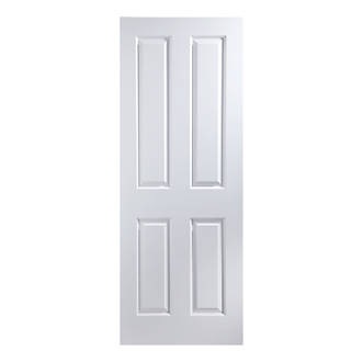 Image of Jeld-Wen Atherton Primed White Wooden 4-Panel Internal Fire Door 1981mm x 838mm 