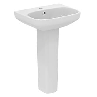 Image of Ideal Standard i.life A Washbasin & Pedestal 1 Tap Hole 550mm 