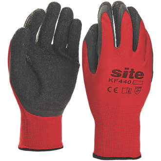 Image of Site 440 Superlight Latex Gripper Gloves Red / Black Large 