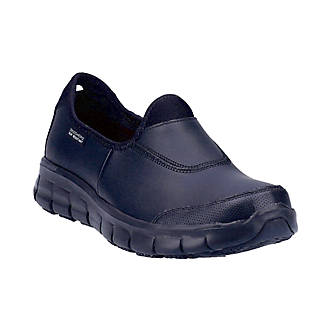 Image of Skechers Sure Track Metal Free Womens Non Safety Shoes Black Size 3 