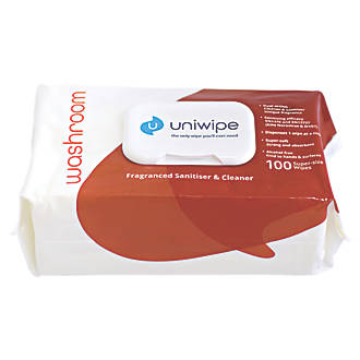 Image of Uniwipe Washroom Cleaning Wipes White 600 Pack 