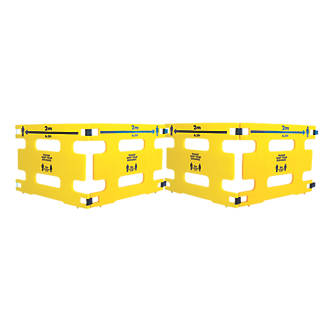 Image of Addgards Keep Your Distance Safety Barriers Yellow / Black 1m 4 Pack 