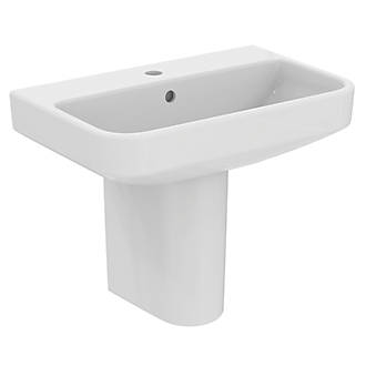 Image of Ideal Standard i.life S Washbasin & Pedestal 1 Tap Hole 600mm 