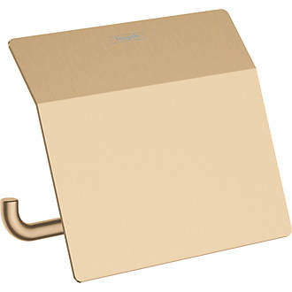 Image of Hansgrohe AddStoris Toilet Roll Holder with Cover Brushed Bronze 
