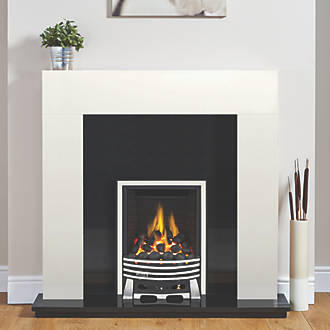 Image of Focal Point Elysee Chrome Rotary Control Inset Gas Full Depth Fire 480mm x 180mm x 585mm 