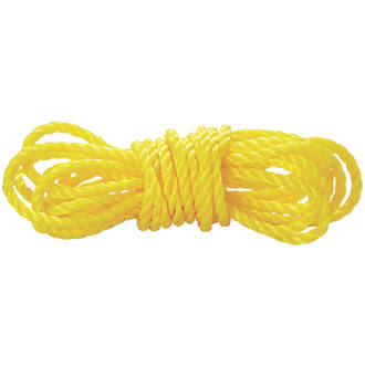 Image of Diall Twisted Rope Yellow 8mm x 50m 