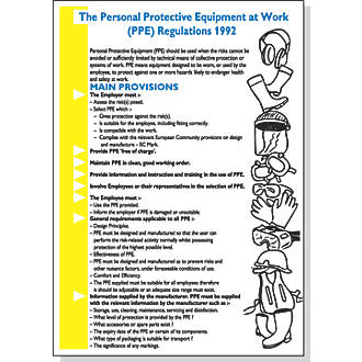 Image of "The Personal Protective Equipment At Work Regulations" Poster 600mm x 420mm 
