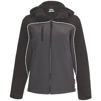 Image of Site Kardal Water-Resistant Ladies Softshell Jacket Black / Grey Size 12-14 