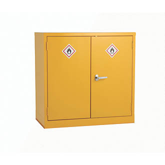 Image of 1-Shelf Hazardous Substance Cabinet Yellow 915mm x 457mm x 915mm 