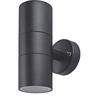 Image of Luceco Azurar Outdoor Up / Down Wall Light Black 