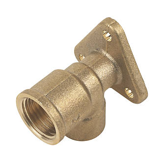 Image of Flomasta End Feed Adapting 90Â° Wall Plate Elbow 15mm x 1/2" 