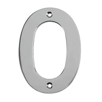 Image of Eurospec Numeral 0 Polished Stainless Steel 100mm 