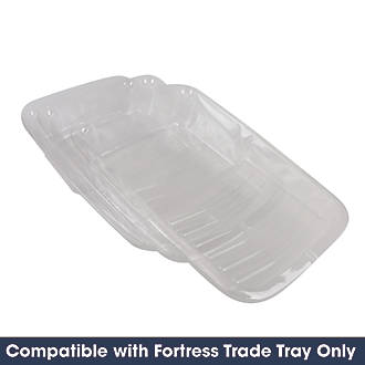 Image of Fortress Trade 9" Roller Tray Inserts Transparent 3 Pack 