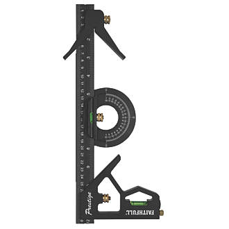 Image of Faithfull Combination Square with Protractor 12" 