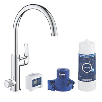 Image of Grohe Blue Pure Eurosmart 2-Way Deck-Mounted Single-Lever Sink Mixer Filter Tap Chrome 